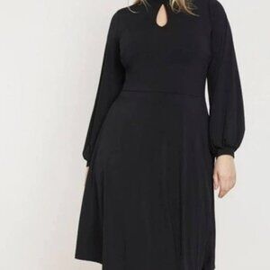 Eloquii Black Long Sleeve Dress